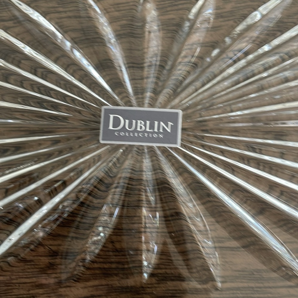 Godinger Art Dublin Clear Glass Crystal Rectangular Tray 16 3/4 x 6 3/4 x 1 1/2 - Picture 2 of 15